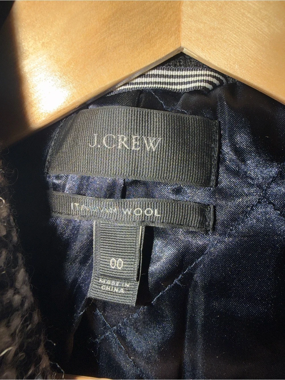 J. Crew Black and White Marled Wool Coat - Picture 5 of 6